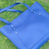 Tote with pocket-Blue