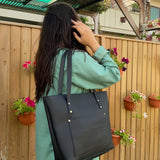 Tote with pocket black