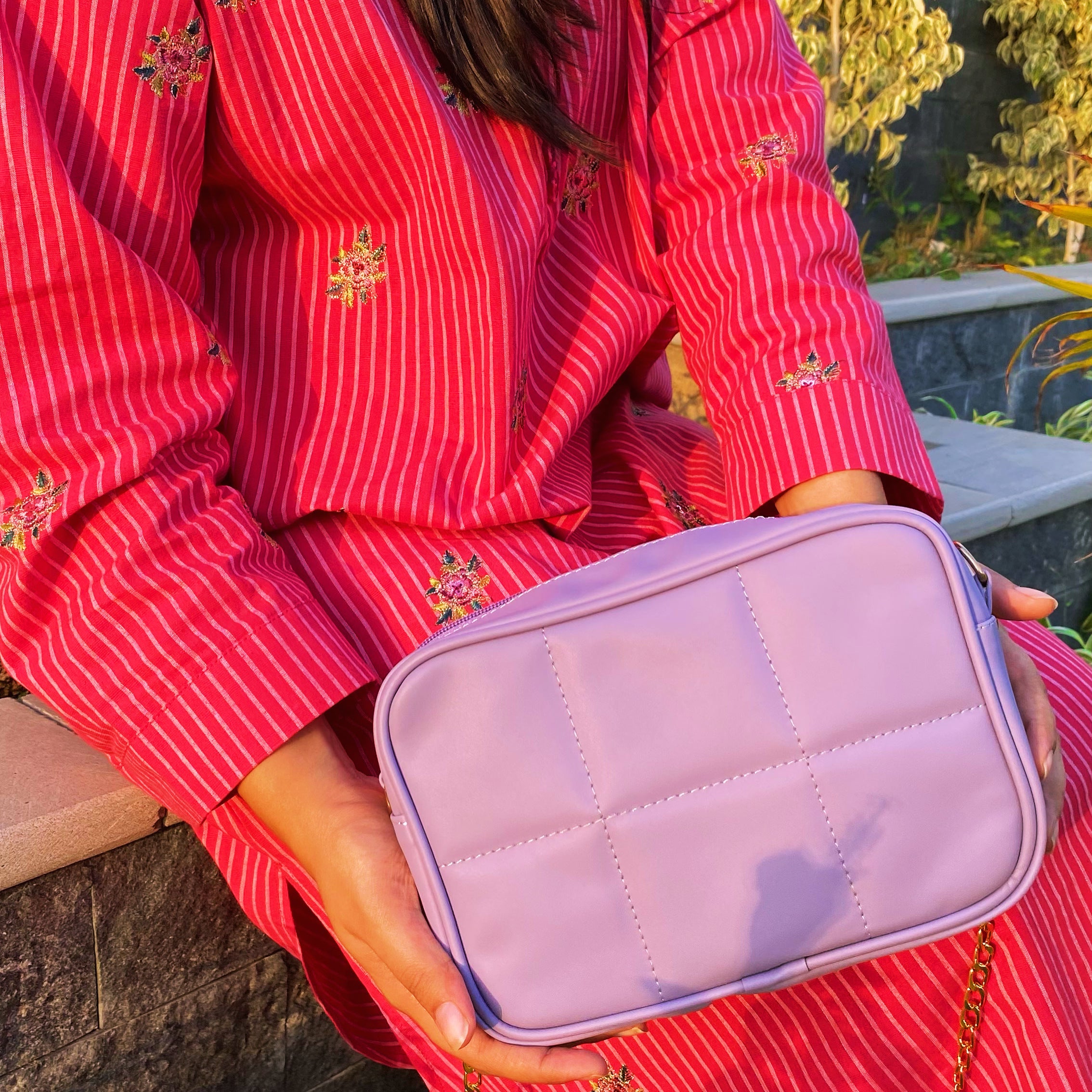 Quilted Crossbody Lilac