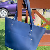 Tote with pocket-Blue