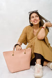 Bag with long chain handle- Pink